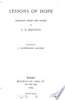 Lessons of hope, readings from the works of F.D. Maurice, selected by J.L. Davies - Frederick Denison Maurice