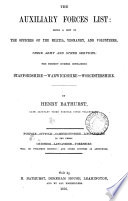 The auxiliary forces list: Staffordshire, Warwickshire, Worcestershire