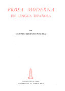 Prosa moderna en lengua española - Segundo Serrano Poncela
