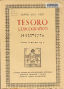 Tesoro lexicografico, 1492-1726