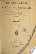 Registro nacional de la República Argentina que comprende los documentos espedidos desde 1810 hasta ... - Argentinien