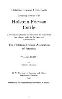 Holstein-Friesian Herd-book - Holstein-Friesian Association of America