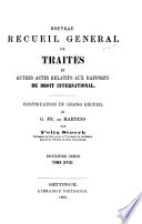 Nouveau recueil général de traités et autres actes relatifs aux rapports de droit international