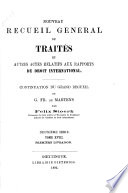 Nouveau recueil général de traités et autres actes relatifs aux rapports de droit international