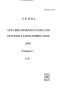 G.K. Hall Bibliographic Guide to Latin American Studies