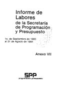 Informe de labores de la Secretaría de Programación y Presupuesto