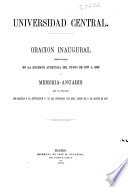 Oración inaugural pronunciada en la solemne inauguración del curso académico de 1877 a 1878 y memoria-anuario