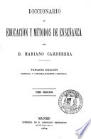 Diccionario de educación y métodos de enseñanza - Mariano Carderera