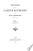 Histoire de la langue roumaine