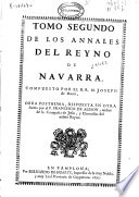 Tomo segundo de los Annales del Reyno de Navarra
