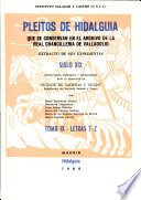 Pleitos de hidalguía que se conservan en el Archivo de la Real Chancillería de Valladolid