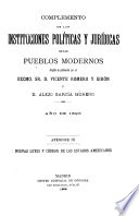 Complemento de las instituciones políticas y jurídicas de los pueblos modernos