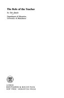 The Role of the Teacher