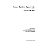 Teacher's Manual for Lengua Española, Segundo Libro