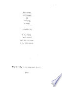 Tentative Dictionary of Medieval Spanish