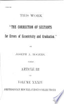 “The” Correction of Sextants for Errors of Eccentricity and Graduation