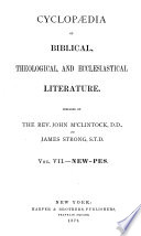 Cyclopaedia of Biblical, Theological, and Ecclesiastical Literature