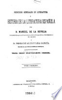 Principios generales de literatura é historia de la literatura española