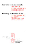 Directorio de miembros de la Sociedad Interamericana de Psicología