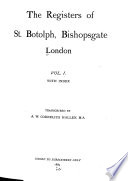 The Registers of St. Botolph, Bishopsgate, London