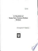 A Checklist of Some New Science Fiction Writers