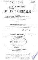 Procedimientos civiles y criminales - Francisco Lastres