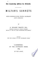 Milton's Sonnets - John Milton