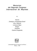Memorias del Segundo Congreso Internacional de Mayistas