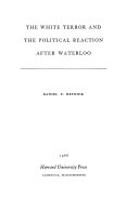 The White Terror and the Political Reaction After Waterloo