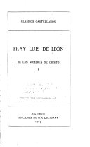 De los nombres de Cristo - Luis de León