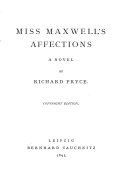 Miss Maxwell's Affections