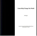 Come Help Change Our World