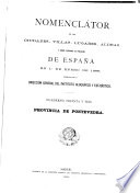 Nomenclátor de las ciudades, villas, lugares, aldeas y demás entidades de población de España en 1. de enero de 1888