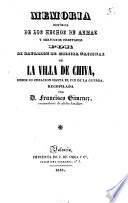 Memoria histórica de los hechos de armas y servicios prestados por el batallón de Milicia Nacional de la villa de Chiva