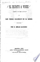 El secreto a voces - Pedro Calderón de la Barca