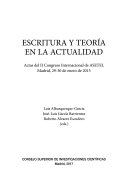 Escritura y teoría en la actualidad