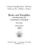Catalog of Copyright Entries. Third Series - Library of Congress. Copyright Office