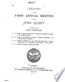 Report of the First-second Annual Meeting of the Index Society ...