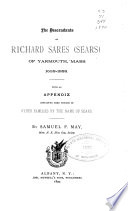 The Descendants of Richard Sares (Sears) of Yarmouth, Mass., 1638-1888