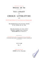 The Library of Choice Literature and Encyclopædia of Universal Authorship ...