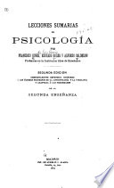Lecciones sumarias de psicología