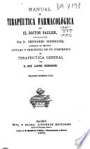 Manual de terapéutica farmacológica