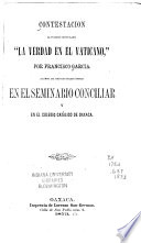 Contestación al folleto titulado, La verdad en el Vaticano